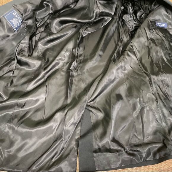 Burberrys Mens Blazer Jacket Black Wool One Button Tuxedo Wedding Sport Coat 44L - Picture 13 of 13